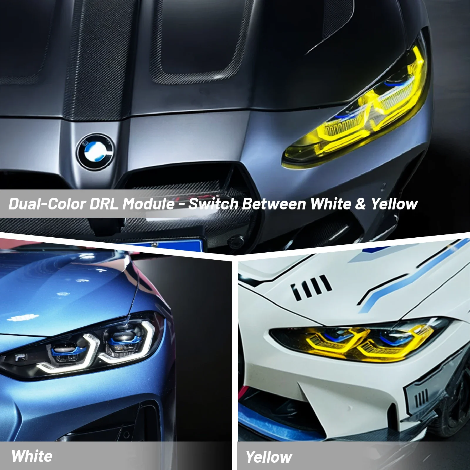 Для BMW серии 4 M3 M4 G22 G23 G26 G82 G83 425 430 440 двухцветный модуль DRL желто-белая светодиодная панель дневных ходовых огней
Для BMW серии 4 M3 M4 G22 G23 G26 G82 G83 425 430 440 двухцветный модуль DRL желто-белая светодиодная панель дневных ходовых огней