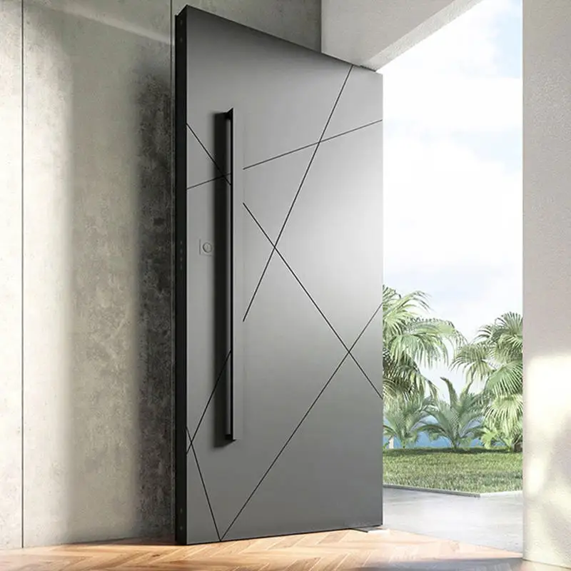 Custom Exterior Doors Villa Luxury Black Solid Wood Entry Modern Stainless Steel Front Entrance Pivot Door 
Custom Exterior Doors Villa Luxury Black Solid Wood Entry Modern Stainless Steel Front Entrance Pivot Door