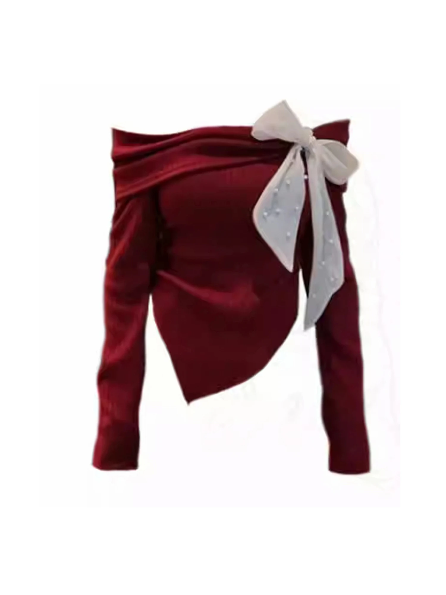 Women's Christmas Red Bow Knitwear Slash Neck Knit Pullover Long Sleeve Sweater Harajuku Vintage 2000s Y2k Cashmere Sweater 2025
Women's Christmas Red Bow Knitwear Slash Neck Knit Pullover Long Sleeve Sweater Harajuku Vintage 2000s Y2k Cashmere Sweater 2025