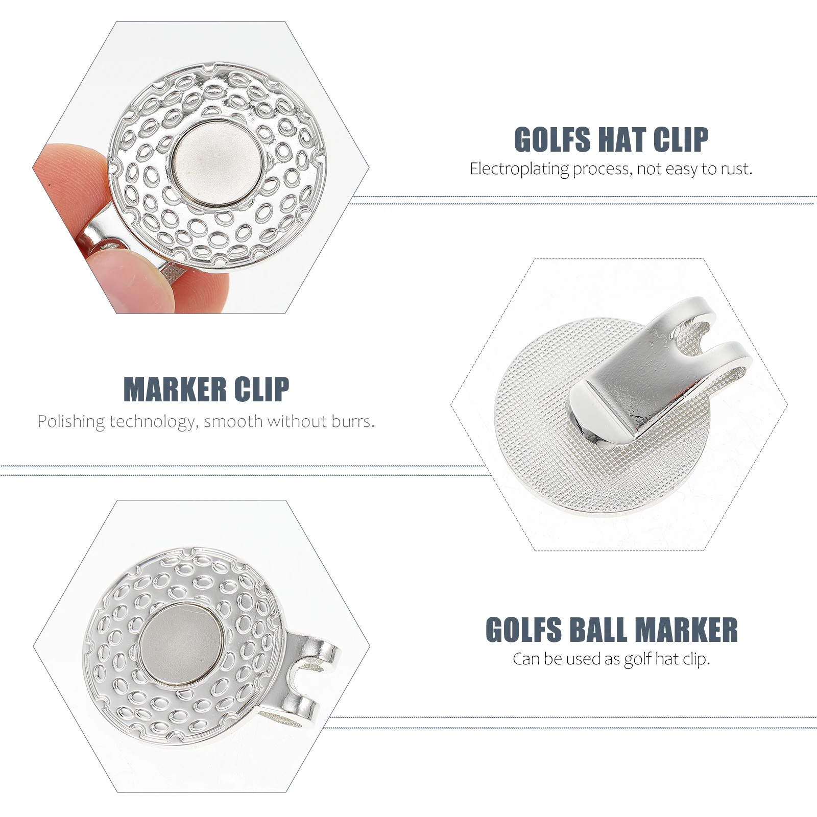 4pcs Golf Hat Clip Zinc Alloy Durable Lightweight Portable Marker Clip for Hats Caps Golfing Accessories Ball Marker
4pcs Golf Hat Clip Zinc Alloy Durable Lightweight Portable Marker Clip for Hats Caps Golfing Accessories Ball Marker