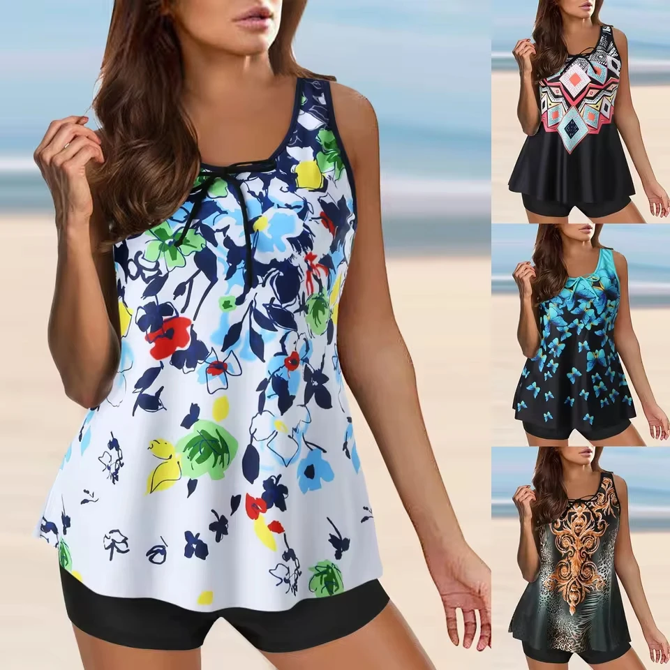 Women'S Swimwear Tankini 2 Piece Normal Swimsuit Backless 2 Piece Printing Adjustable Print High Waist Ruffled Sexy Bikini Set
Women'S Swimwear Tankini 2 Piece Normal Swimsuit Backless 2 Piece Printing Adjustable Print High Waist Ruffled Sexy Bikini Set