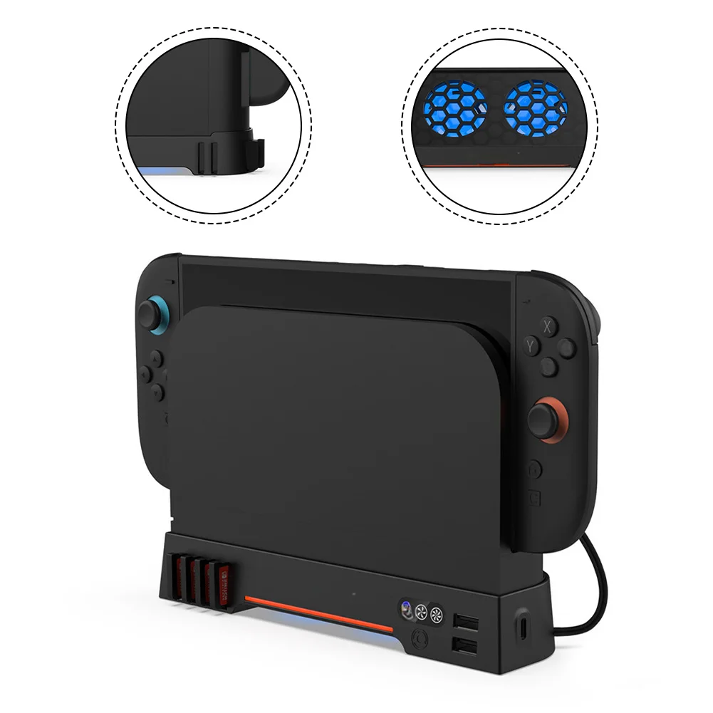 USB Powered Cooling Fan Station With A 3-speed Adjustment For Switch 2 Dock Quiet USB-Powered With 4 Game Card Slots
USB Powered Cooling Fan Station With A 3-speed Adjustment For Switch 2 Dock Quiet USB-Powered With 4 Game Card Slots