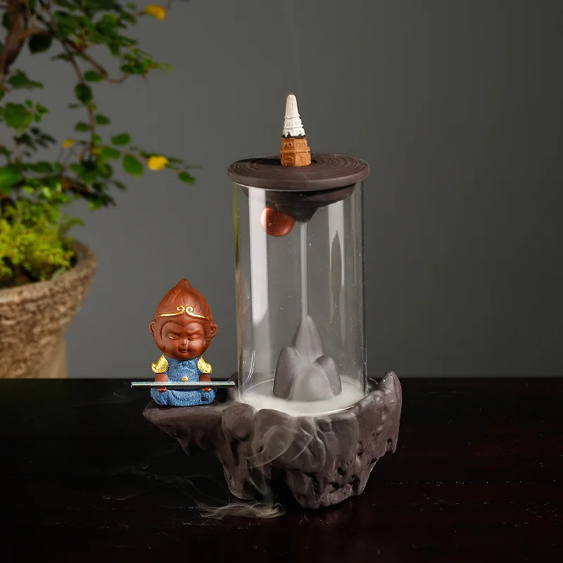 Фиолетовая глина Wukong курильница с обратным потоком домашний декор креативный ветрозащитный чехол курильница из сандалового дерева ремесленный орнамент
Фиолетовая глина Wukong курильница с обратным потоком домашний декор креативный ветрозащитный чехол курильница из сандалового дерева ремесленный орнамент