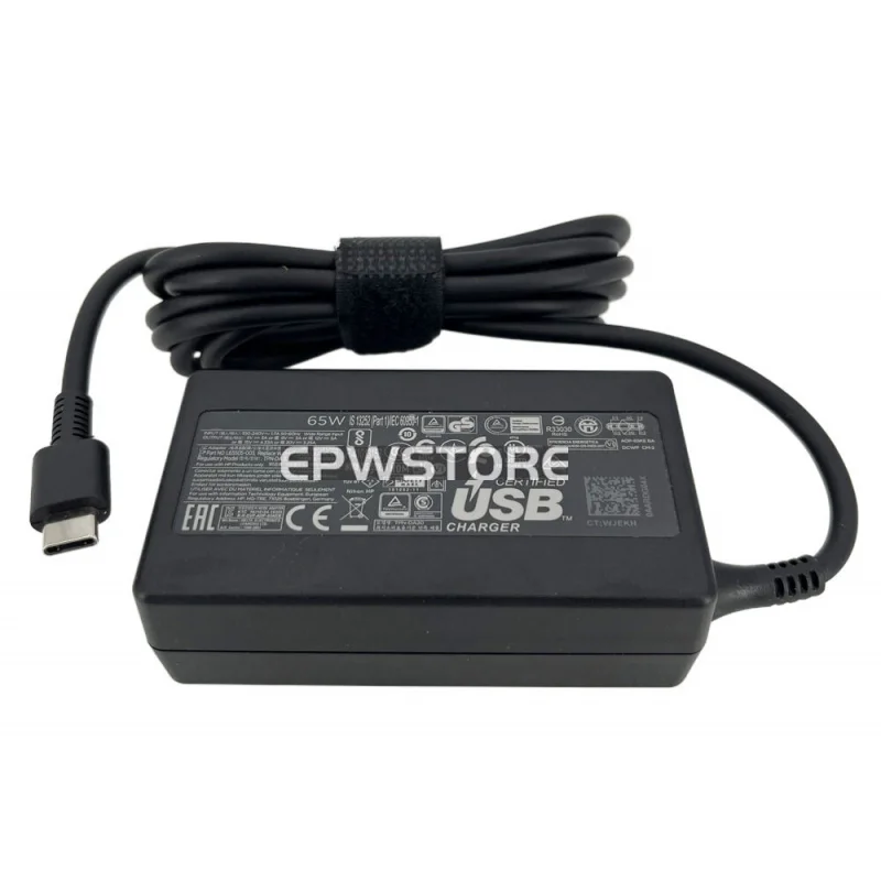 Оригинальное зарядное устройство переменного тока USB-C 20 В, 3,25 А, 65 Вт для HP Pavilion Plus 14t-ew100
Оригинальное зарядное устройство переменного тока USB-C 20 В, 3,25 А, 65 Вт для HP Pavilion Plus 14t-ew100