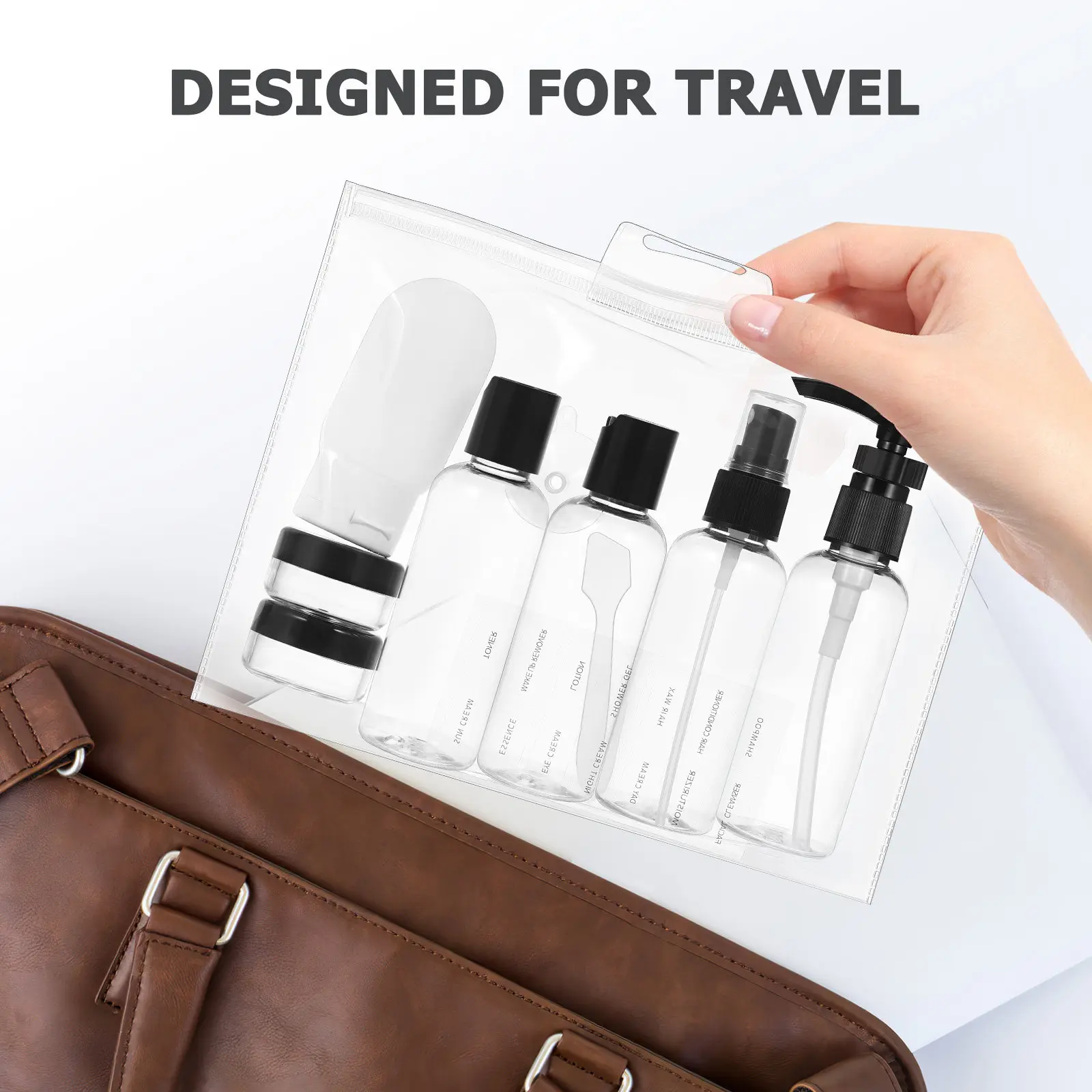 Набор дорожных флаконов для туалетных принадлежностей: легкие, герметичные, многоразовые флаконы-спреи с дозатором для шампуня и геля для душа
Набор дорожных флаконов для туалетных принадлежностей: легкие, герметичные, многоразовые флаконы-спреи с дозатором для шампуня и геля для душа