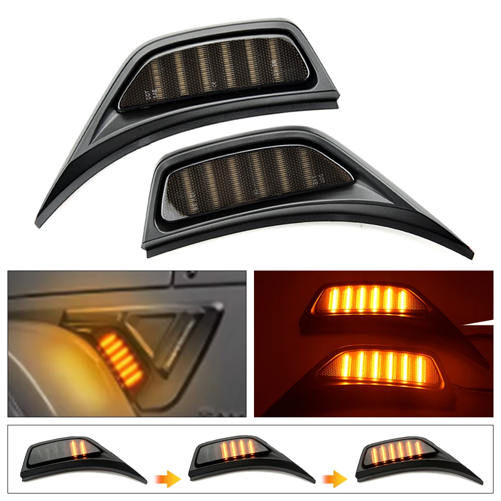 2Pcs For Jeep Wrangler JL 2018-2022 Dynamic LED Fornt Side Marker Light Turn Signal DRL Day Running Lamps Gladiator JT 2020-2022
2Pcs For Jeep Wrangler JL 2018-2022 Dynamic LED Fornt Side Marker Light Turn Signal DRL Day Running Lamps Gladiator JT 2020-2022