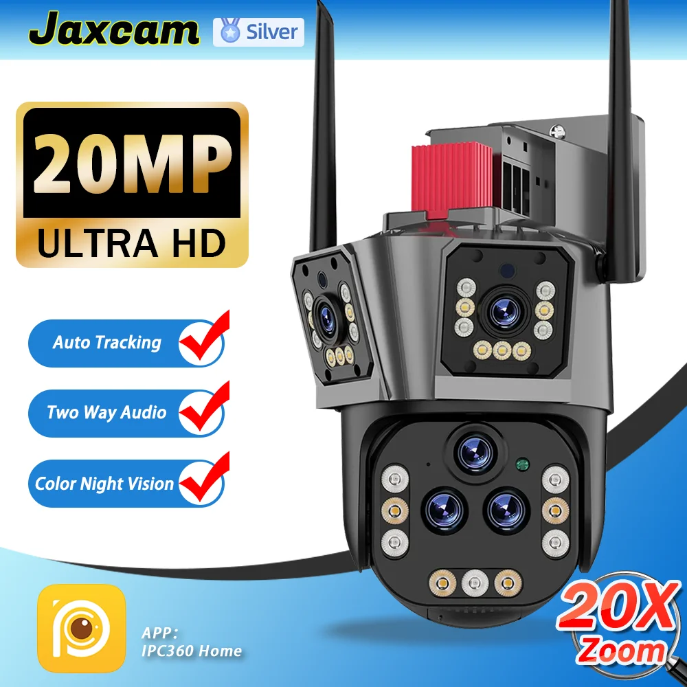 Ultra 20MP 10K WIFI Surveillance Camera Outdoor Five Lens Camera PTZ 20X PTZ Zoom Smart Home Human Tracking Wireless CCTV Camera
Ultra 20MP 10K WIFI Surveillance Camera Outdoor Five Lens Camera PTZ 20X PTZ Zoom Smart Home Human Tracking Wireless CCTV Camera