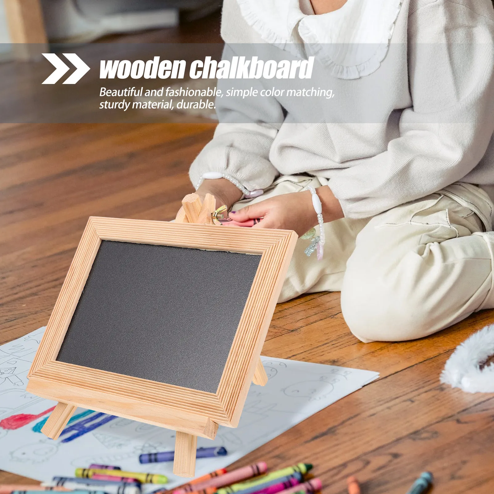 Набор из 1 простой меловой доски с подставкой, многофункциональная маленькая доска для декора обеденного стола, художественная деревянная меловая доска
Набор из 1 простой меловой доски с подставкой, многофункциональная маленькая доска для декора обеденного стола, художественная деревянная меловая доска