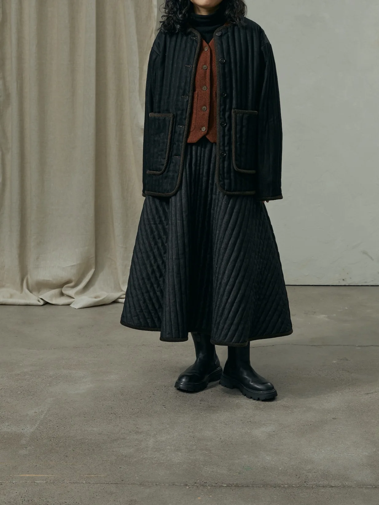 Tendblank Retro Corduroy Color Blo Quilted Cotton Jaet Loose round Ne Denim Simple Sle Spring Women's Coat
Tendblank Retro Corduroy Color Blo Quilted Cotton Jaet Loose round Ne Denim Simple Sle Spring Women's Coat