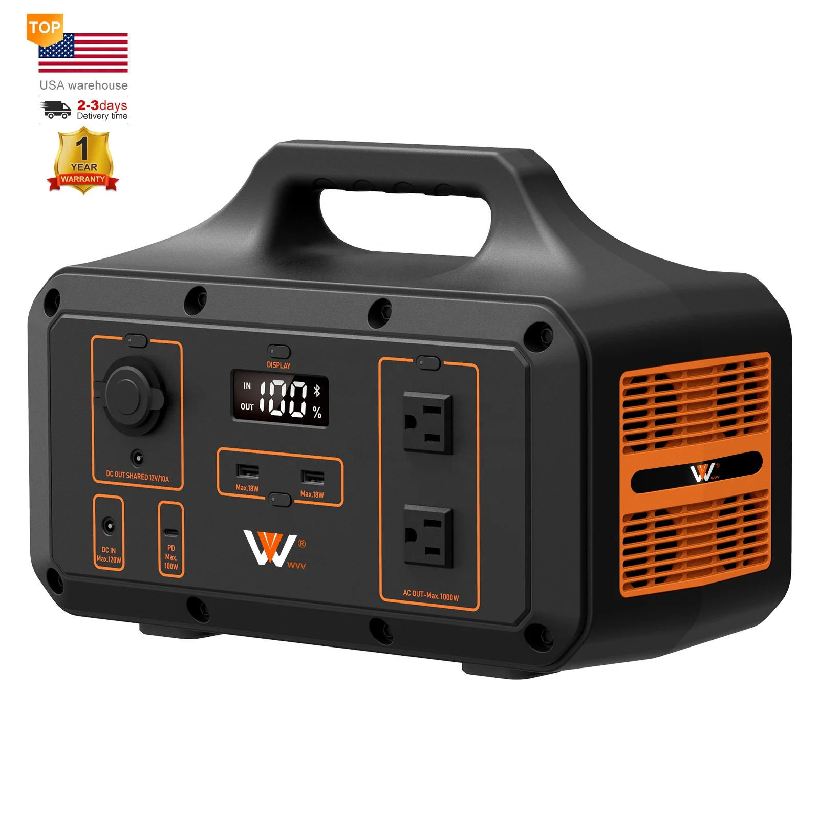 1000WH Powerstation Portable Power Station, 110V/220V AC Outlet Portable Solar Generator PD Energy Storage Power Supply
1000WH Powerstation Portable Power Station, 110V/220V AC Outlet Portable Solar Generator PD Energy Storage Power Supply