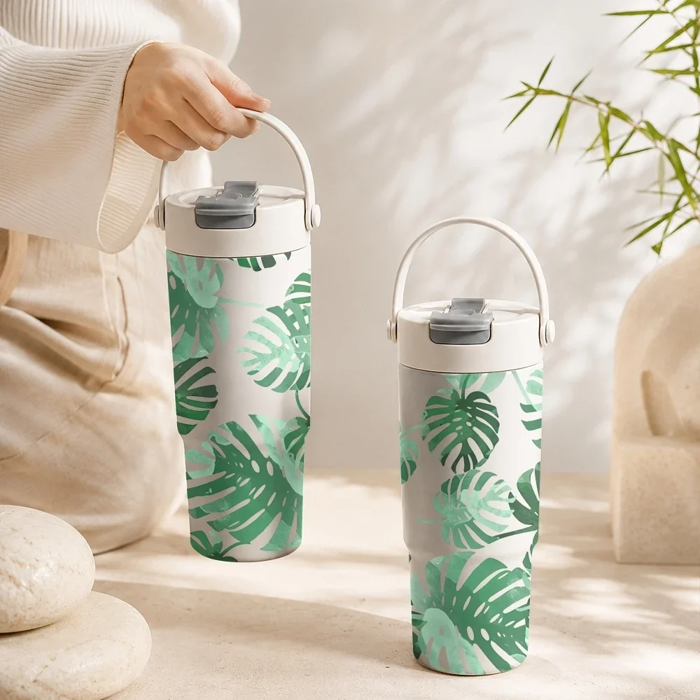 Palm Leaves Pattern Vacuum Flasks 700ml Large Capacity Ceramic Inner Vacuum Cup With Tea Filter & Hidden Straw
Palm Leaves Pattern Vacuum Flasks 700ml Large Capacity Ceramic Inner Vacuum Cup With Tea Filter & Hidden Straw