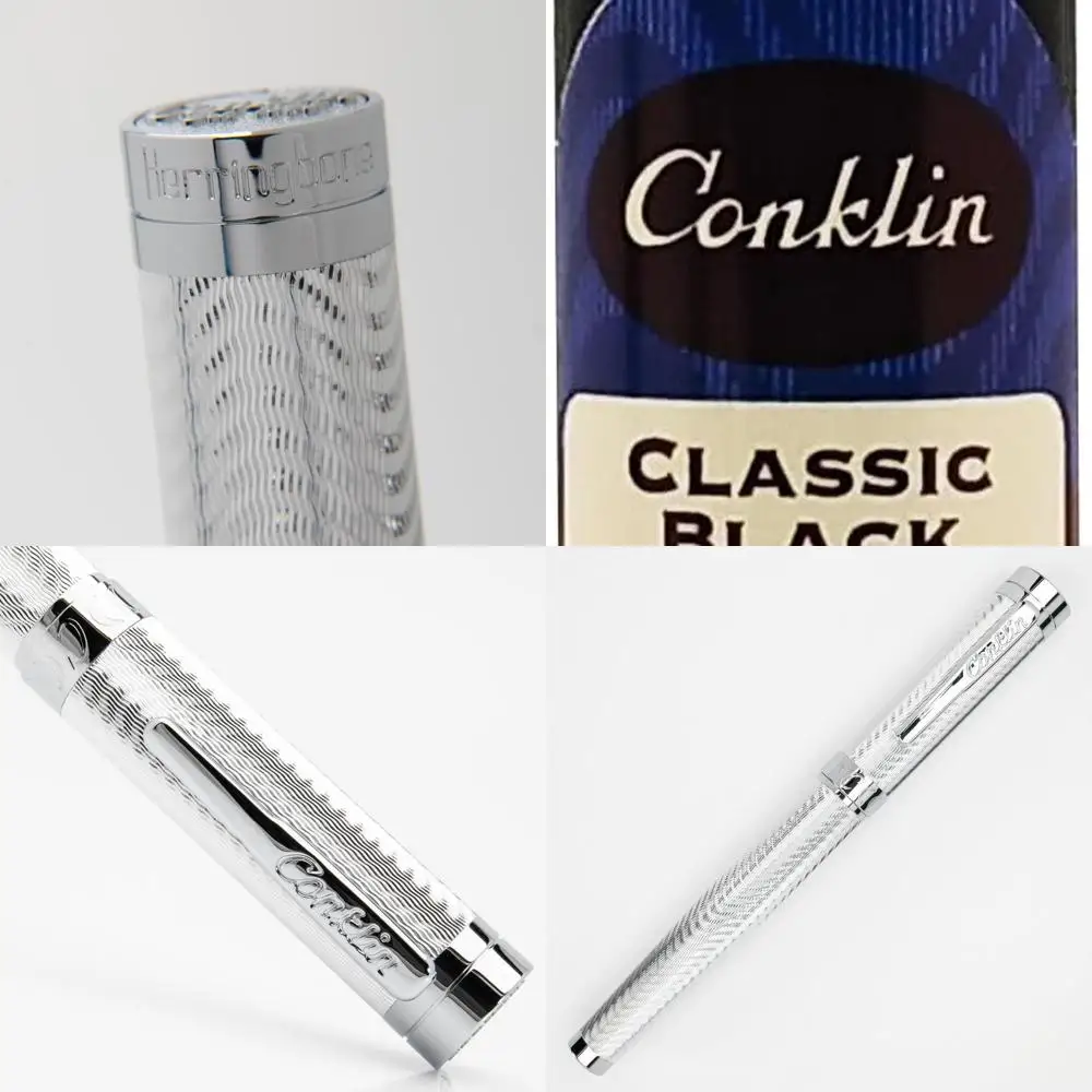 Серебряная перьевая ручка среднего размера с рисунком «елочка» и чернилами 15 мл — роскошный письменный подарок для особых случаев
Серебряная перьевая ручка среднего размера с рисунком «елочка» и чернилами 15 мл — роскошный письменный подарок для особых случаев