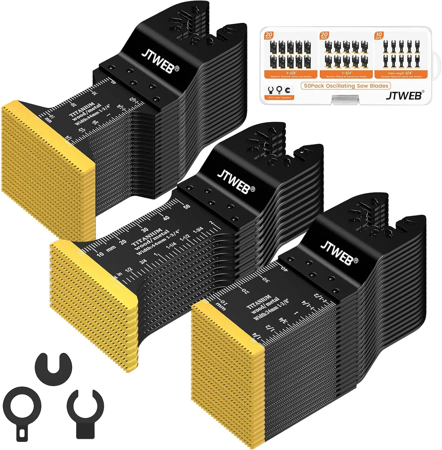 Набор из 50 титановых осциллирующих пильных полотен для резки металла, дерева и пластика - совместимы с большинством инструментов
Набор из 50 титановых осциллирующих пильных полотен для резки металла, дерева и пластика - совместимы с большинством инструментов