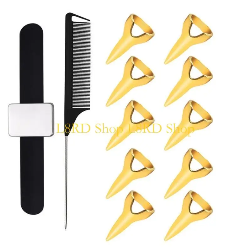 L8RD 12 Pcs Hair Selecting Tools Metal Parting Ring Hair Sectioning Comb For Braiding
L8RD 12 Pcs Hair Selecting Tools Metal Parting Ring Hair Sectioning Comb For Braiding
