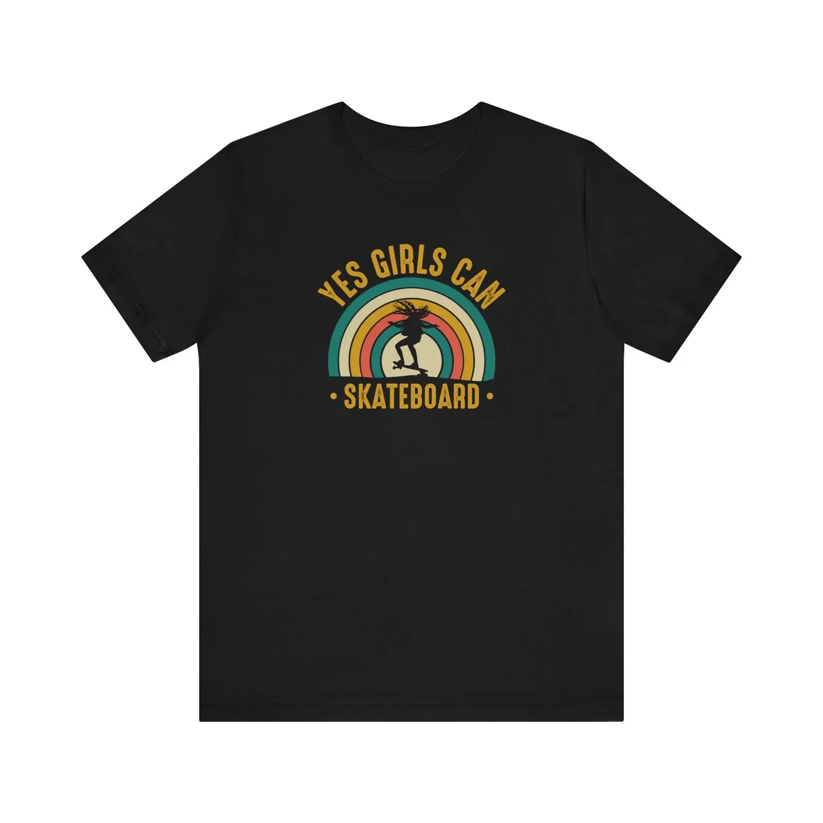 Bella + Canvas 3001, Unisex, Black, Skateboard T-shirt, Yes Girls Can T-Shirt
Bella + Canvas 3001, Unisex, Black, Skateboard T-shirt, Yes Girls Can T-Shirt