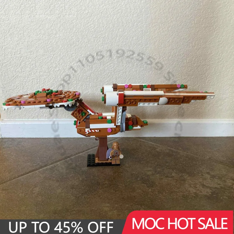 458 шт. MOC Star Combat Series Building Blocks: Пряники NCC 1701, модель космического корабля, набор игрушек для сборки своими руками, подарок на день рождения для детей
458 шт. MOC Star Combat Series Building Blocks: Пряники NCC 1701, модель космического корабля, набор игрушек для сборки своими руками, подарок на день рождения для детей