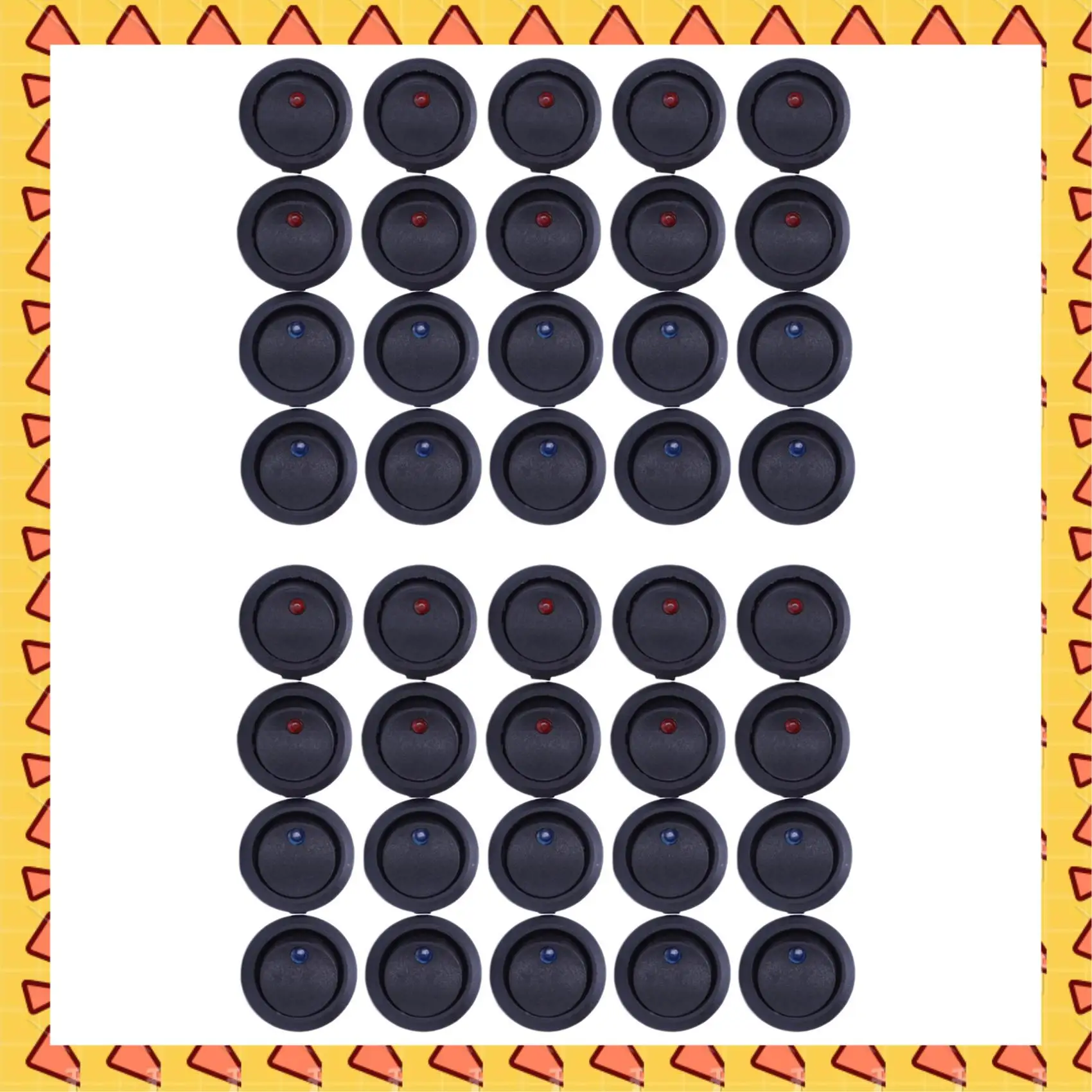 A008 40 Pcs 12V 20A Amps On/Off/ 3 Position Terminal Round Rocker LED Toggle Switch Blue & Red
A008 40 Pcs 12V 20A Amps On/Off/ 3 Position Terminal Round Rocker LED Toggle Switch Blue & Red