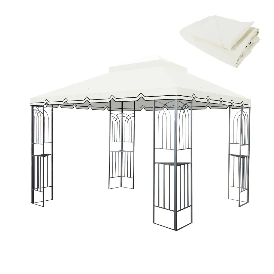 10x10 Ft Outdoor Patio Gazebo Replacement Canopy Double Tiered Gazebo Tent Roof Top Cover Only Great Wall border Frame Not Incl
10x10 Ft Outdoor Patio Gazebo Replacement Canopy Double Tiered Gazebo Tent Roof Top Cover Only Great Wall border Frame Not Incl