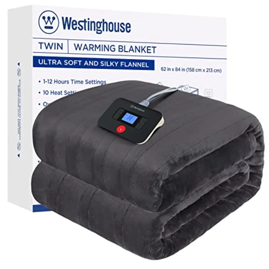 Electric Blanket Twin Size Super Cozy Soft Flannel 62"" x 84"" Heated Blanket with 10 Fast Heating Levels and 1-12 Auto-Off Mac
Electric Blanket Twin Size Super Cozy Soft Flannel 62"" x 84"" Heated Blanket with 10 Fast Heating Levels and 1-12 Auto-Off Mac