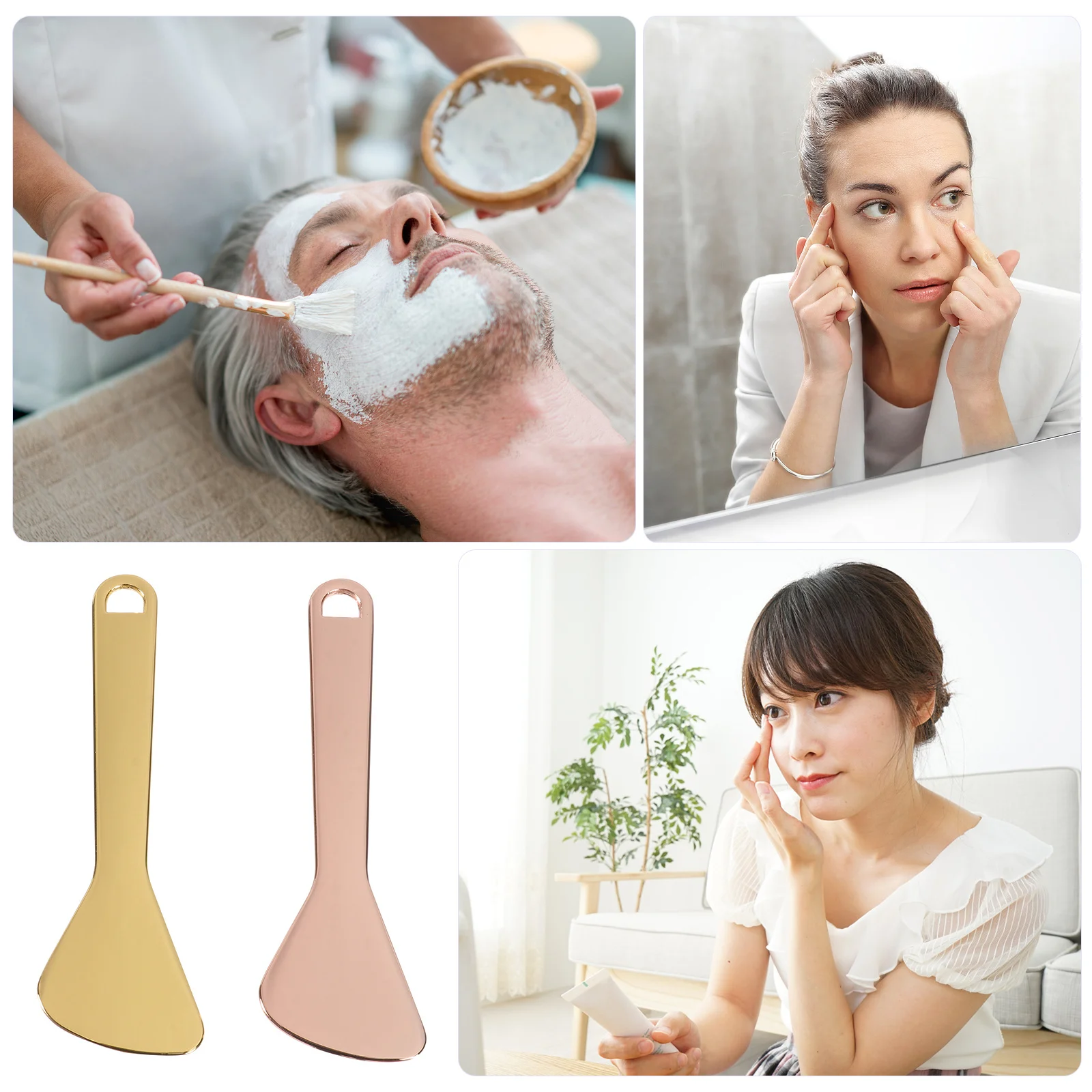 2Pcs Makeup Spoon Fine Workmanship Creative Design Eye Massager Tool for Skin Care Routine Travel Essential Beauty Accessory
2Pcs Makeup Spoon Fine Workmanship Creative Design Eye Massager Tool for Skin Care Routine Travel Essential Beauty Accessory