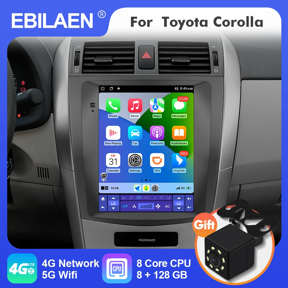 EBILAEN Android 12 Автомобильный мультимедийный плеер радио для Toyota Corolla E140 E150 2006-2013 GPS Тесла стиль вертикальный экран Carplay
EBILAEN Android 12 Автомобильный мультимедийный плеер радио для Toyota Corolla E140 E150 2006-2013 GPS Тесла стиль вертикальный экран Carplay