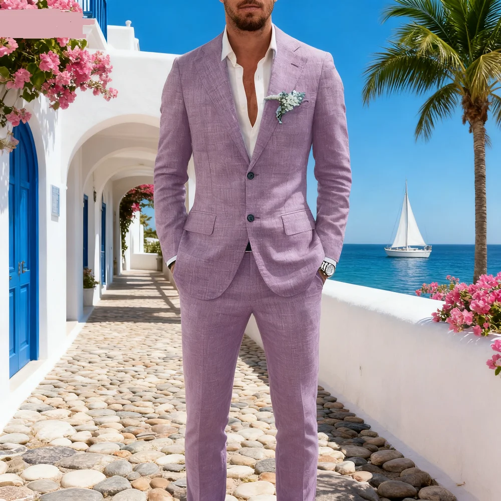 2 PCS Men's Solid Slim Fit Wedding Tuxedo Double Breasted Peak Lapel Blazer & Pants Set Formal Groom Wear for Party Prom
2 PCS Men's Solid Slim Fit Wedding Tuxedo Double Breasted Peak Lapel Blazer & Pants Set Formal Groom Wear for Party Prom