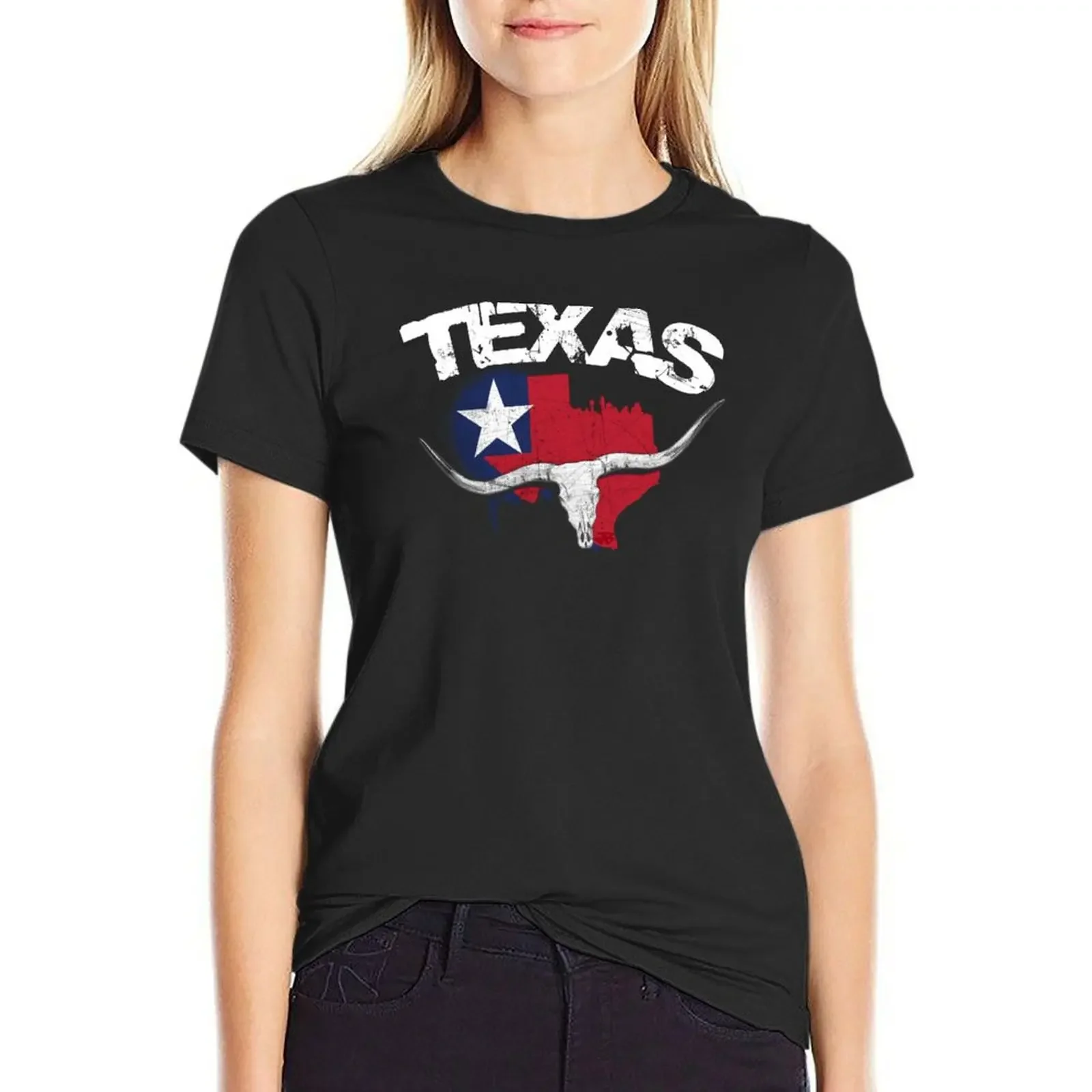 Texas Flag Map Longhorn Skull T-Shirt vintage heavyweights t-shirts for Women graphic tees
Texas Flag Map Longhorn Skull T-Shirt vintage heavyweights t-shirts for Women graphic tees