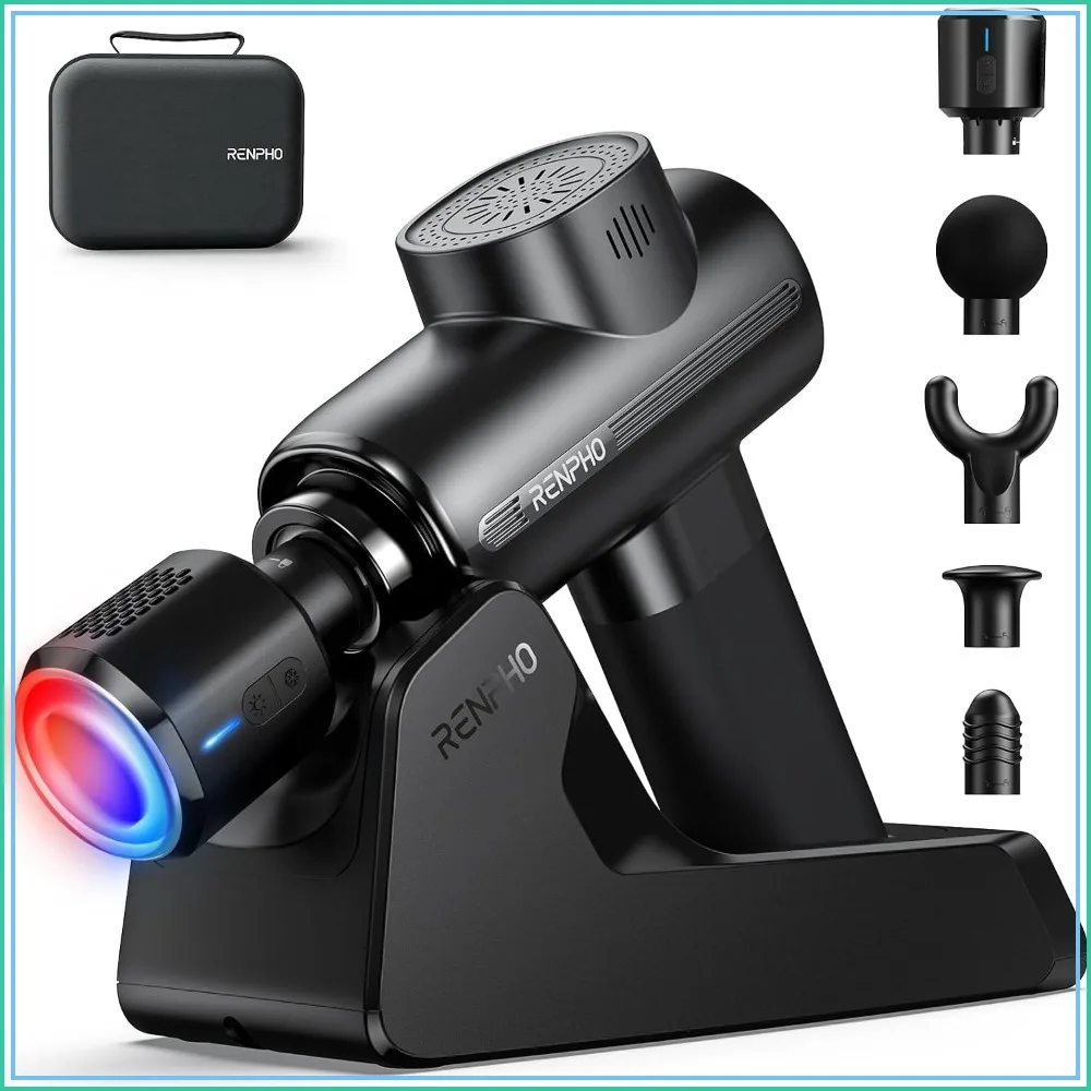 Deep Tissue Massage Gun with Heat & Cold, Charging Stand, 5 Speeds, Pain Relief for Athletes
Deep Tissue Massage Gun with Heat & Cold, Charging Stand, 5 Speeds, Pain Relief for Athletes