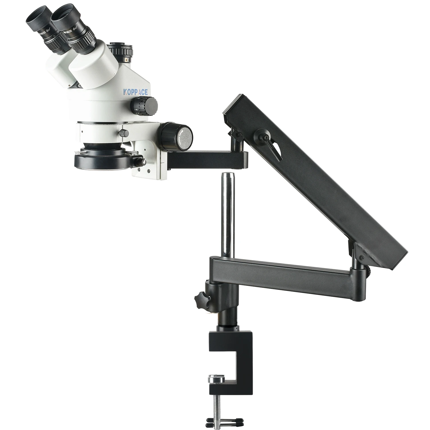 KOPPACE 3.5X-90X Trinocular Stereo Microscope Rocker Bracket Continuous Zoom Lens
KOPPACE 3.5X-90X Trinocular Stereo Microscope Rocker Bracket Continuous Zoom Lens