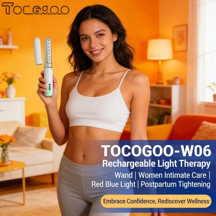 TOCOGOO-W06 Перезаряжаемый светотерапевтический прибор для интимного ухода для женщин, красный и синий свет, устройство для послеродового восстановления и подтяжки
TOCOGOO-W06 Перезаряжаемый светотерапевтический прибор для интимного ухода для женщин, красный и синий свет, устройство для послеродового восстановления и подтяжки