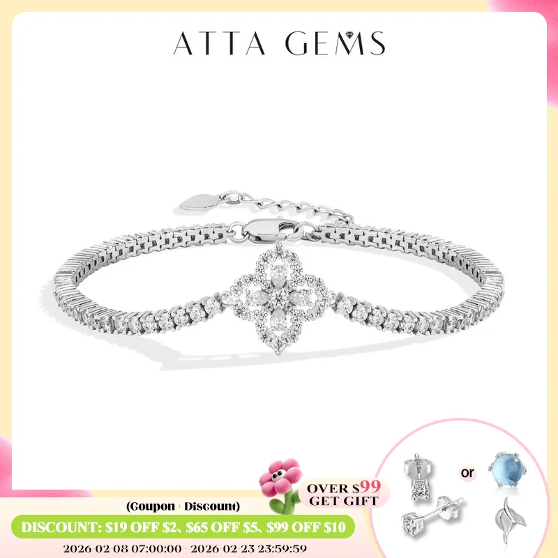 ATTAGEMS All Moissanite S925 Silver Bracelets ForWomen 18k Gold Plated Stackable Bracelet 16+3cm Exquisite Lucky Wedding Jewelry
ATTAGEMS All Moissanite S925 Silver Bracelets ForWomen 18k Gold Plated Stackable Bracelet 16+3cm Exquisite Lucky Wedding Jewelry