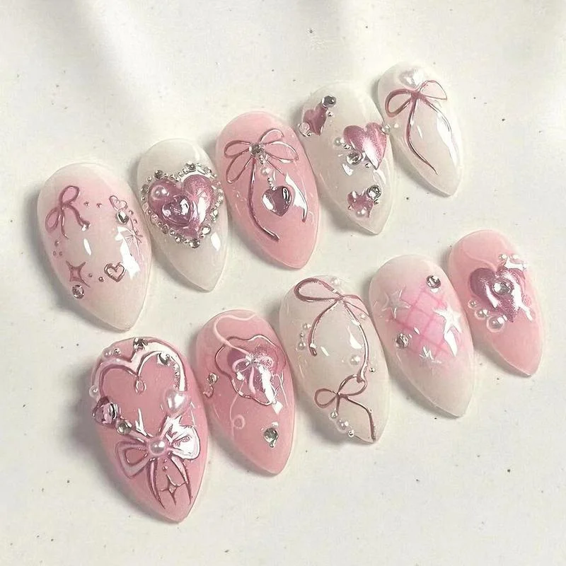 24Pcs/set Sweet Bow False Nails Press On Nails Fake Nails Kit Artificial Art Nails Finger DIY Manicure For Women And Girls
24Pcs/set Sweet Bow False Nails Press On Nails Fake Nails Kit Artificial Art Nails Finger DIY Manicure For Women And Girls