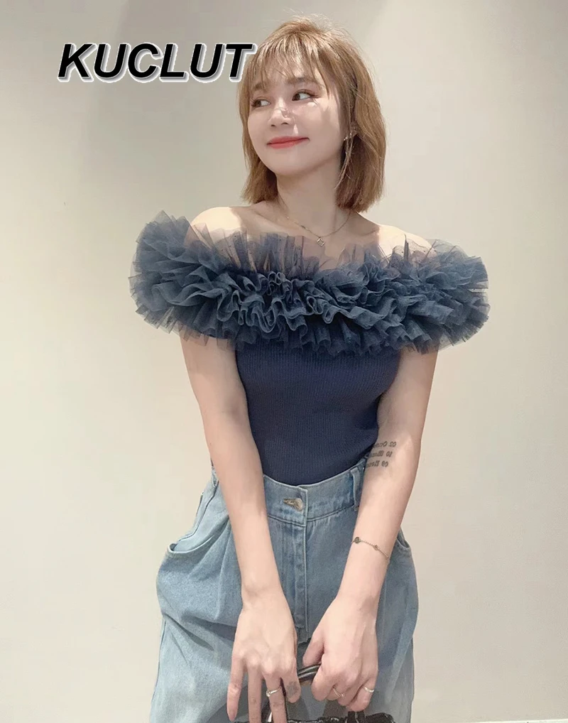 2025 Spring Summer New Product Sweet One-Neck Off-Shoulder Mesh Slim-fit Knitted Vest Elastic Slim-fit Sleeveless Sweater Top
2025 Spring Summer New Product Sweet One-Neck Off-Shoulder Mesh Slim-fit Knitted Vest Elastic Slim-fit Sleeveless Sweater Top