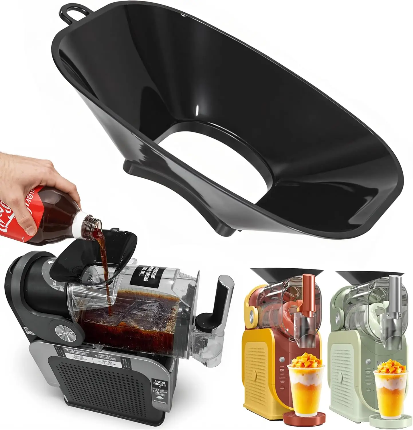 Anti-Splash Pouring Hood for Slushie Machine FS301/FS300 - No Spills, Easy Install, Dishwasher Safe, Black
Anti-Splash Pouring Hood for Slushie Machine FS301/FS300 - No Spills, Easy Install, Dishwasher Safe, Black