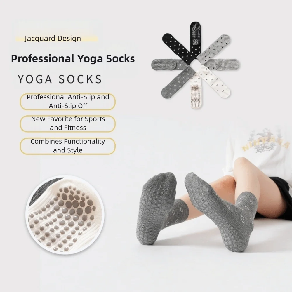 Новые хлопковые носки для йоги, противоскользящие силиконовые носки для пилатеса, дышащие жаккардовые носки средней длины, спортивные носки для фитнеса
Новые хлопковые носки для йоги, противоскользящие силиконовые носки для пилатеса, дышащие жаккардовые носки средней длины, спортивные носки для фитнеса