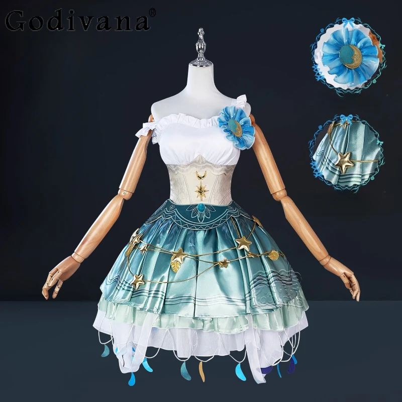 Uniforms Wig Props Game Dress Women Drifting Moonlight Cosplay Dress Full Set Girls Identity V Dancer Cosplay Dress Suit 
Uniforms Wig Props Game Dress Women Drifting Moonlight Cosplay Dress Full Set Girls Identity V Dancer Cosplay Dress Suit