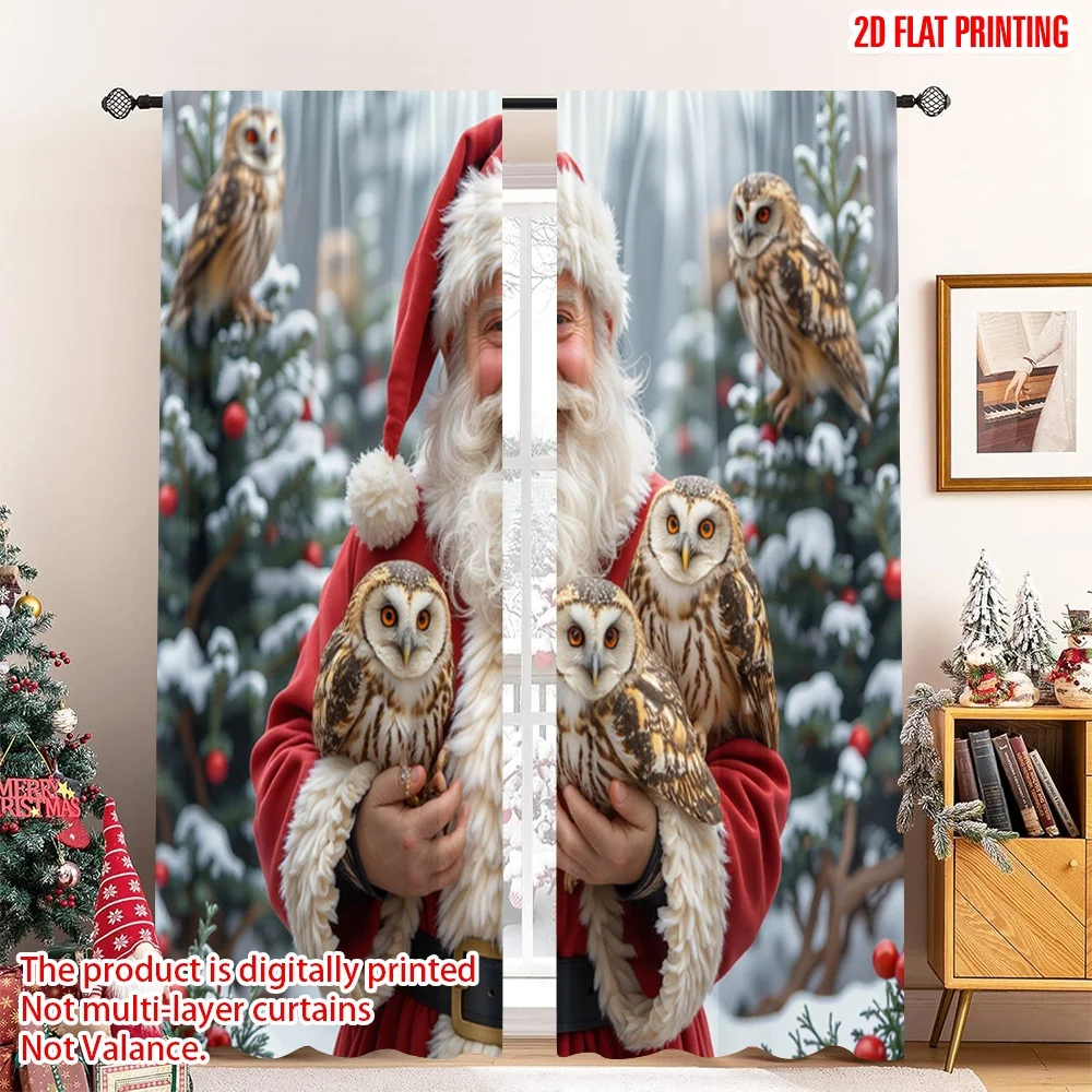 2pcs 2D flat printing Merry Christmas Popular Curtain Santa Claus Owls Winter Wonderland 100% Polyester Without Electricity
2pcs 2D flat printing Merry Christmas Popular Curtain Santa Claus Owls Winter Wonderland 100% Polyester Without Electricity