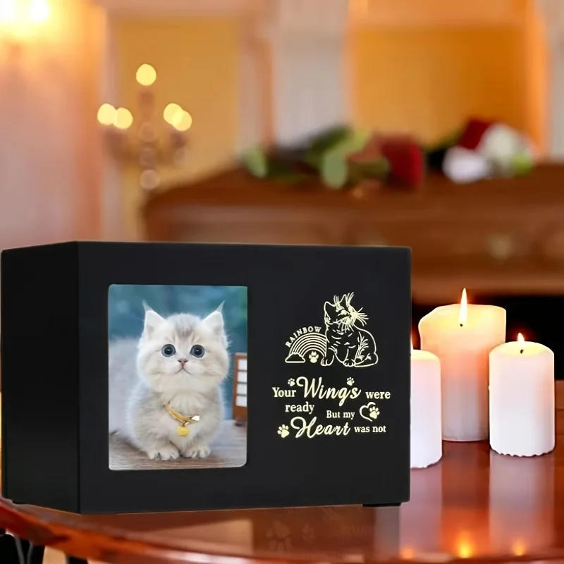 Angel Pet Urn with Frame for Cat Memorial Pet Funeral Gift Angel Design Pet Cremation Urn
Angel Pet Urn with Frame for Cat Memorial Pet Funeral Gift Angel Design Pet Cremation Urn