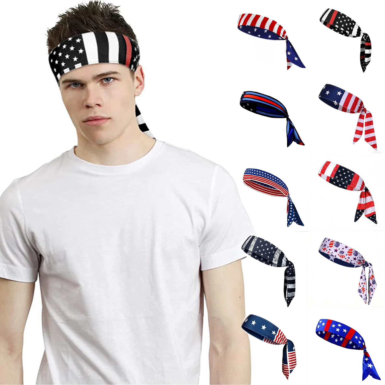 American Flag Headband Sports Unisex Sweatband for Running Fitness Yoga Sweat Absorbent Elastic Cotton Bandana
American Flag Headband Sports Unisex Sweatband for Running Fitness Yoga Sweat Absorbent Elastic Cotton Bandana