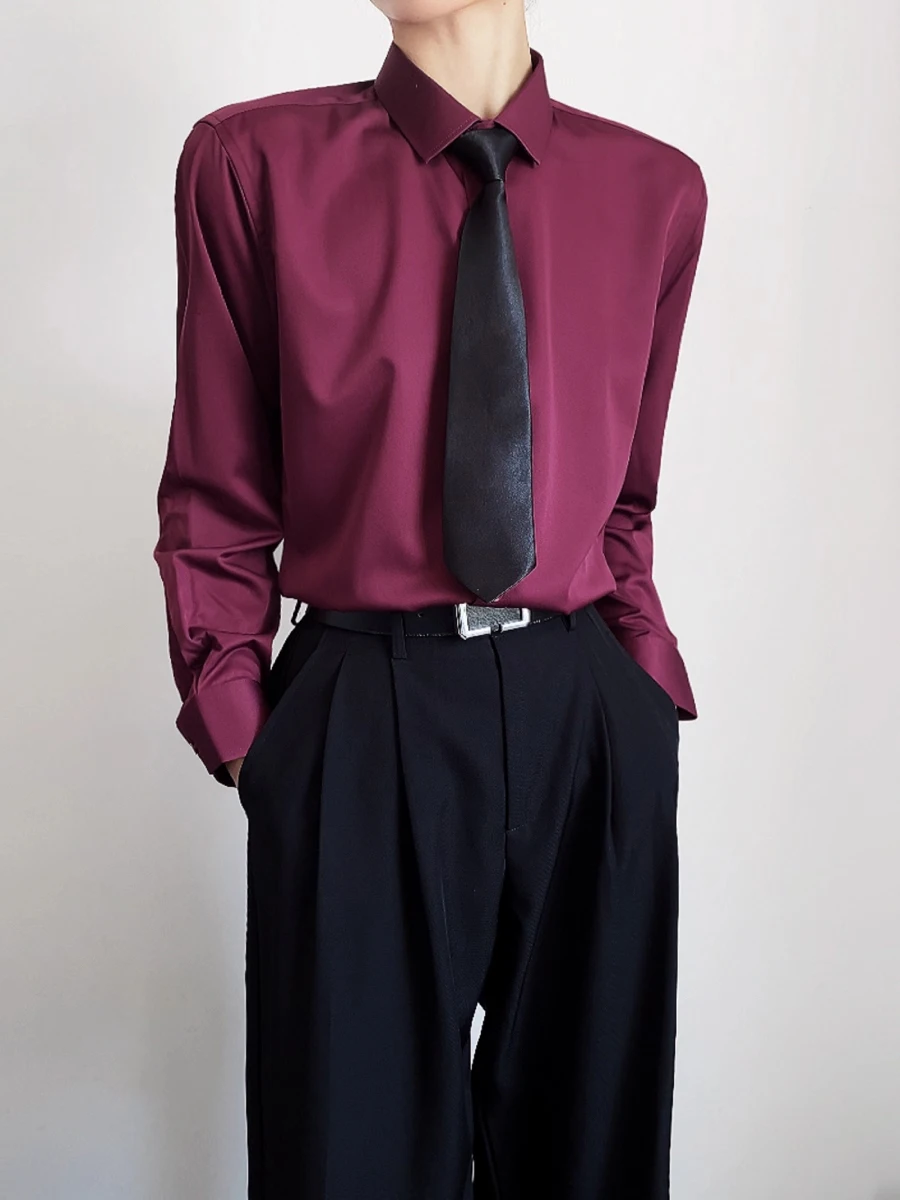 Red Wine Long Sleeve Shirt Men Women Standard Fit Polyester Breathable Non-Stretch Formal Shirt Unisex Adult Ceremony Wedding...
Red Wine Long Sleeve Shirt Men Women Standard Fit Polyester Breathable Non-Stretch Formal Shirt Unisex Adult Ceremony Wedding...