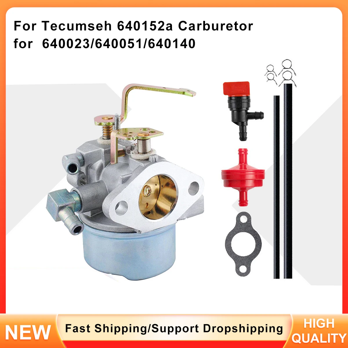 Replacement Carburetor Kit for Tecumseh Engine - 640152A Fits 640051 640140 640023 Models
Replacement Carburetor Kit for Tecumseh Engine - 640152A Fits 640051 640140 640023 Models