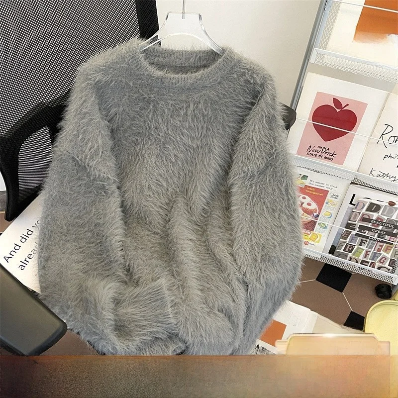 Мужской вязаный свитер свободного кроя из вельвета, повседневный, зимний, с длинным рукавом, круглым вырезом, теплый, мягкий, из полиэфирного волокна
Мужской вязаный свитер свободного кроя из вельвета, повседневный, зимний, с длинным рукавом, круглым вырезом, теплый, мягкий, из полиэфирного волокна