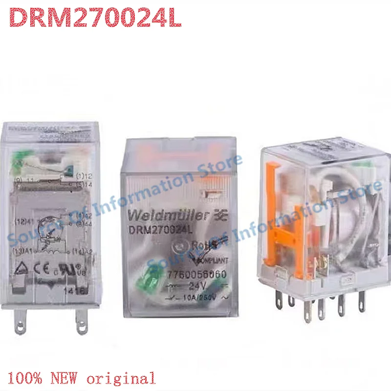 5Pcs Weidmuller DRM270024L DC24V 8Pin Intermediate Relay 7760056060 for Electronics And Automation
5Pcs Weidmuller DRM270024L DC24V 8Pin Intermediate Relay 7760056060 for Electronics And Automation