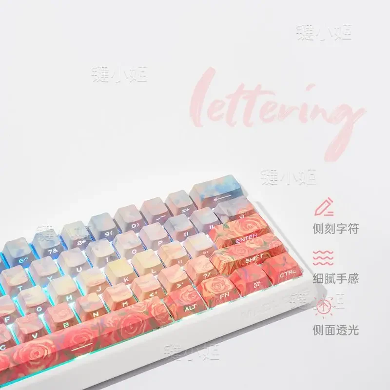 Color side engraving light transmission personalized custom e-sports mechanical keyboard keycap original height
Color side engraving light transmission personalized custom e-sports mechanical keyboard keycap original height