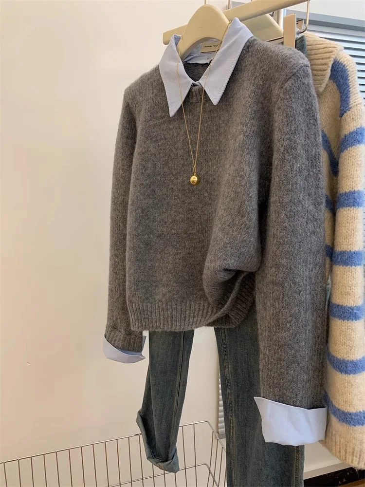 ay irt Collar Inner Wear Sweater Women's Autumn Winter ort Loose Knitted Base Layer Top Comfortable Breathable
ay irt Collar Inner Wear Sweater Women's Autumn Winter ort Loose Knitted Base Layer Top Comfortable Breathable