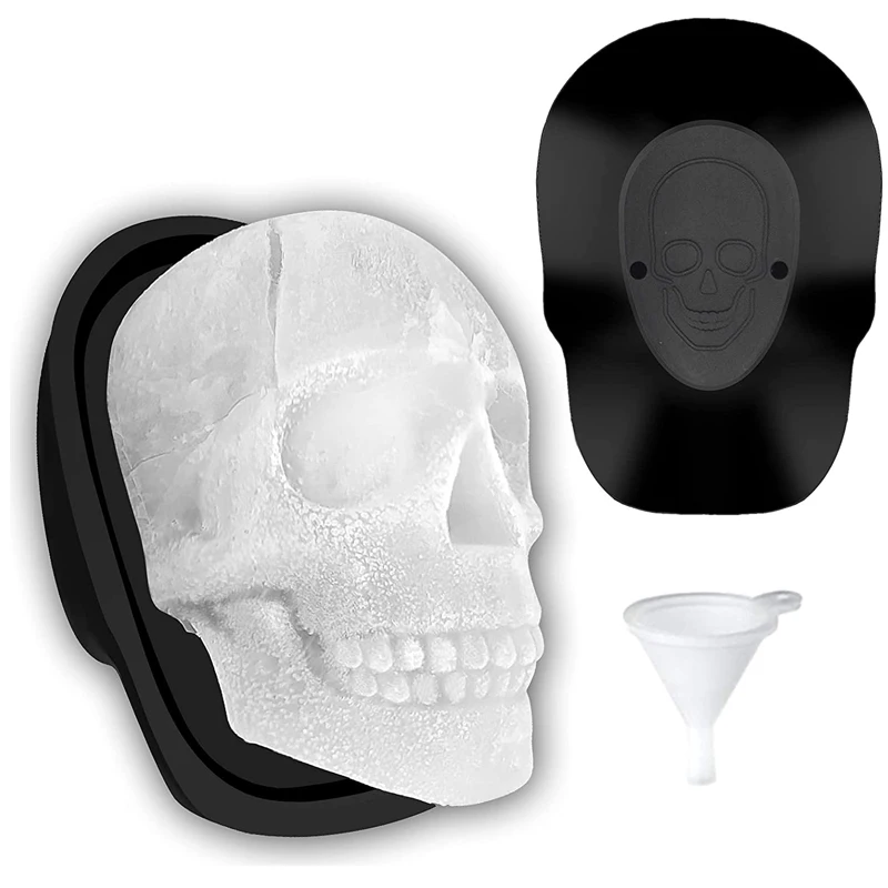 1 шт. очень большая 3D форма для кубиков льда с черепом, силиконовые формы для льда для лотков для кубиков льда с черепом виски и воронкой
1 шт. очень большая 3D форма для кубиков льда с черепом, силиконовые формы для льда для лотков для кубиков льда с черепом виски и воронкой