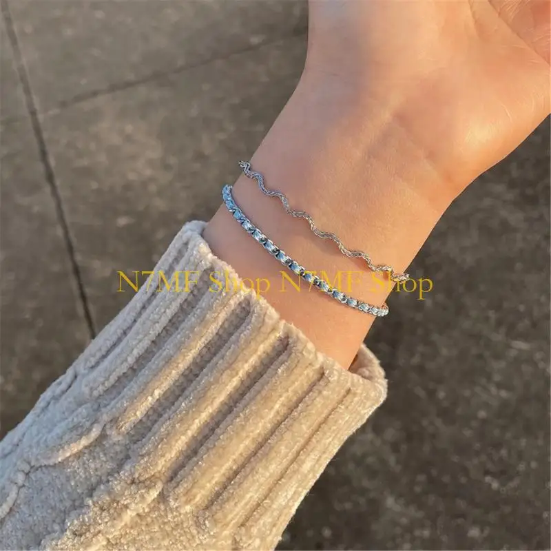 N7MF современный многослойный комплект ювелирных изделий из титановой стали, браслет-цепочка, портативный женский аксессуар,
N7MF современный многослойный комплект ювелирных изделий из титановой стали, браслет-цепочка, портативный женский аксессуар,