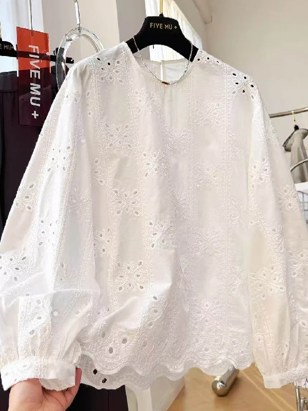 plus Size Women's Long Sleeve Shirt Luxury Sensation Hollow out Hook Flower Design Spring Summer Sun Protection Top Casual Wear
plus Size Women's Long Sleeve Shirt Luxury Sensation Hollow out Hook Flower Design Spring Summer Sun Protection Top Casual Wear
