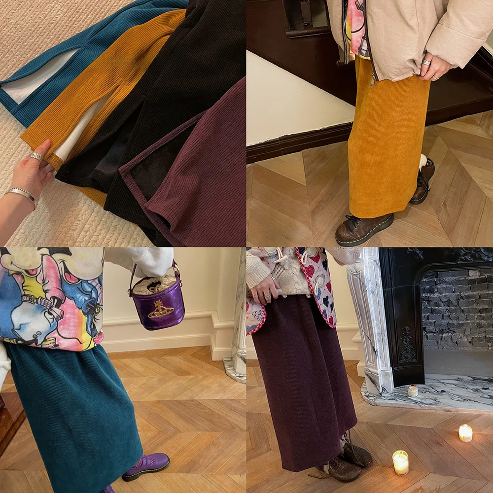 Теплая вельветовая юбка VIMAS с флисовой подкладкой и эластичным поясом, удлиненная, на молнии, очень удобная для повседневной носки, винтажный стиль.
Теплая вельветовая юбка VIMAS с флисовой подкладкой и эластичным поясом, удлиненная, на молнии, очень удобная для повседневной носки, винтажный стиль.