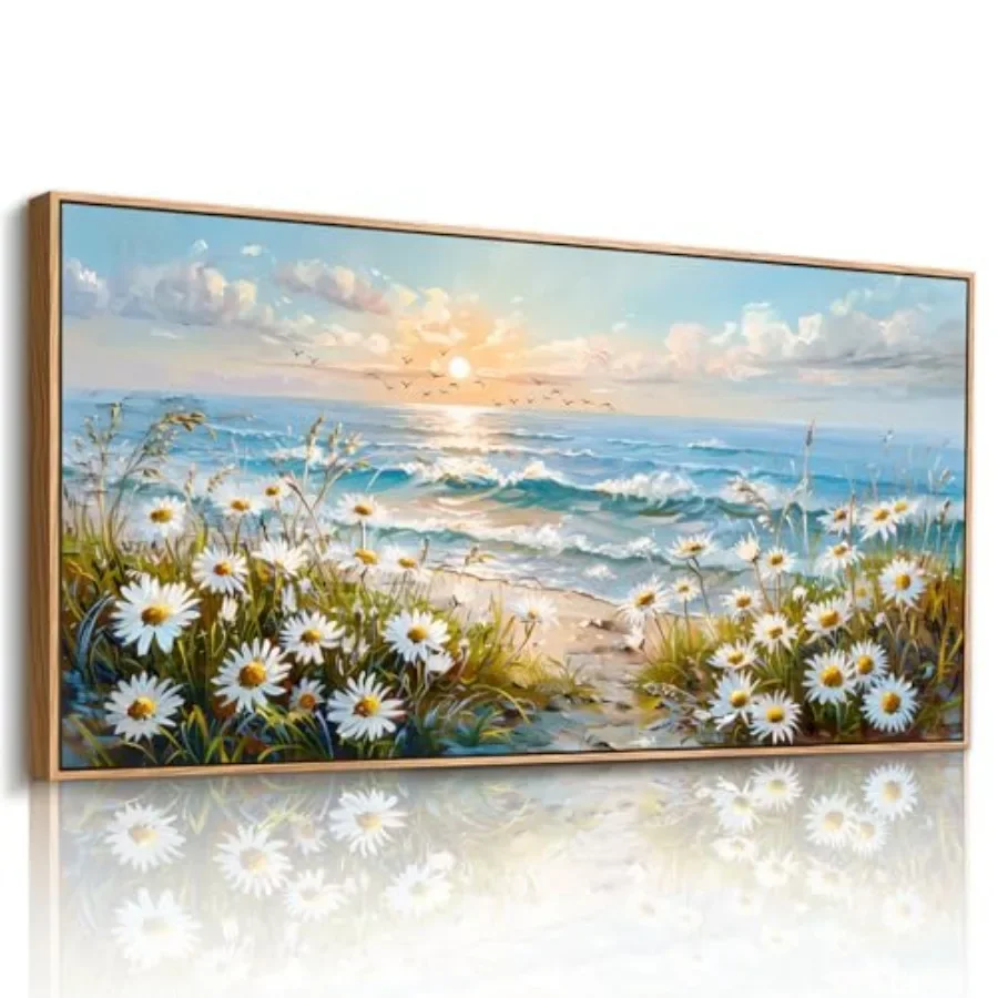 Beach wall art for living room, blue coastal canvas prints on cotton fabric, navy and sand color, fade-resistant UV-printed sea
Beach wall art for living room, blue coastal canvas prints on cotton fabric, navy and sand color, fade-resistant UV-printed sea